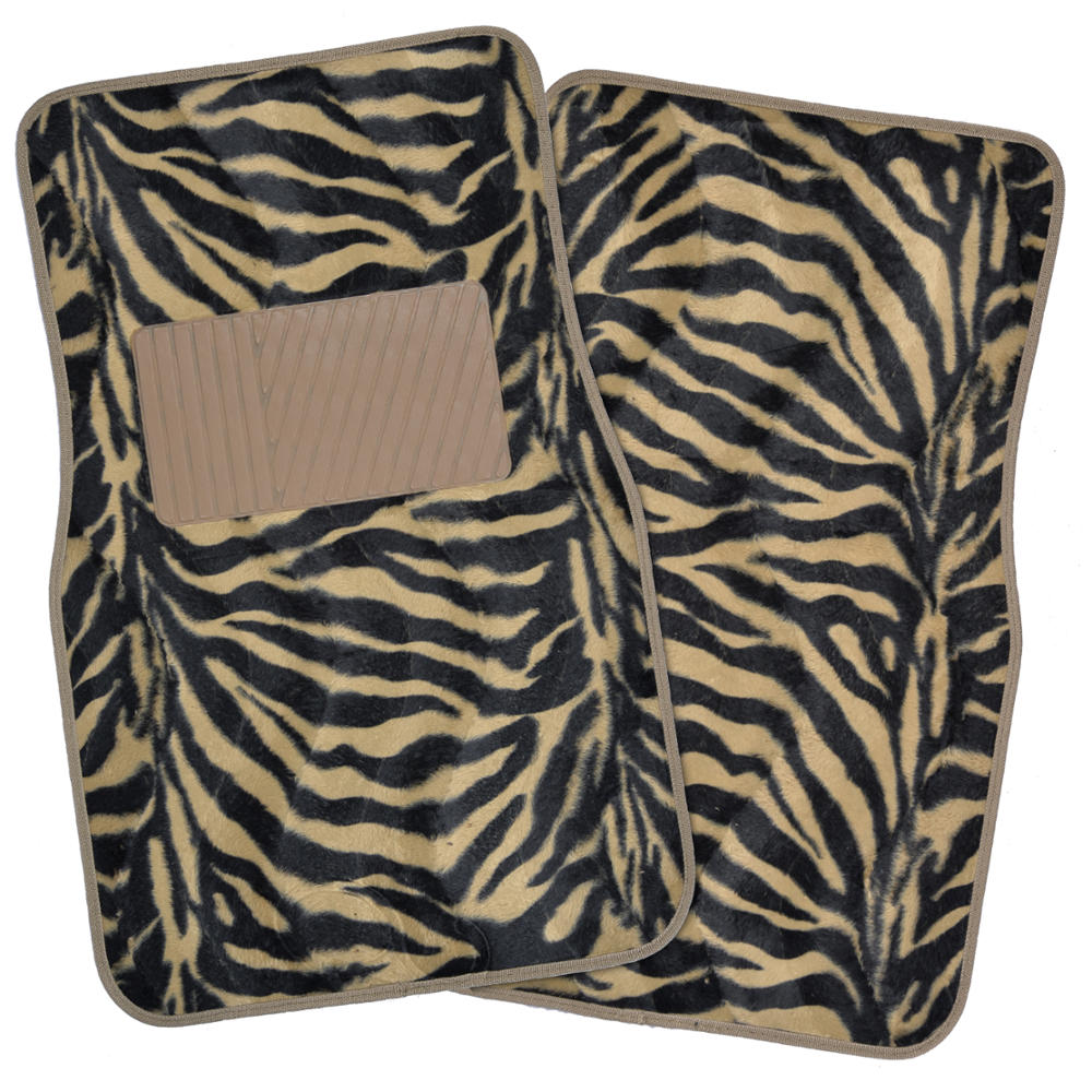 4 piece premium full set safari zebra carpet floor mats 4 piece premium full set safari zebra carpet floor mats