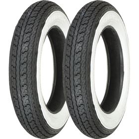3.50 10, 3.50 10 Shinko SR550 Wide White Wall Scooter Tire Kit | 87-4253