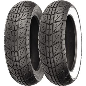 110/70 11, 120/70 10 Shinko SR723 Wide White Wall Scooter Tire Kit | 87-4267, 87-4265