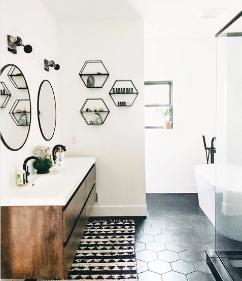 Try This: Matching Shapes in a Bathroom Design