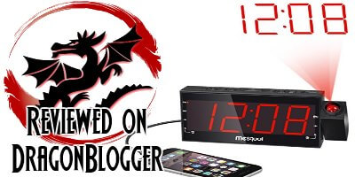 Mesqool AM/FM Digital Dimmable Projection Alarm Clock Radio