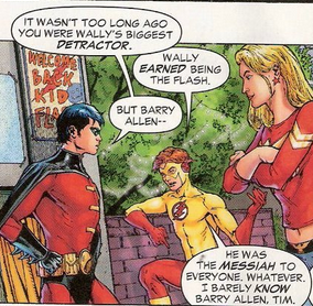 Pictured: Typical conversation surrounding Barry's return (Flash Rebirth #1)