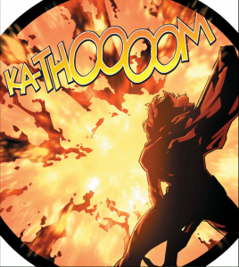 The vibrant and action packed scenes that every issue contains.