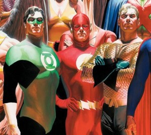 Green Lantern, The Flash, and Aquaman