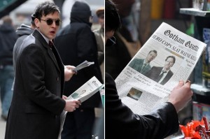 Robin Lord Taylor (Cobblepot) on the set of 'Gotham'