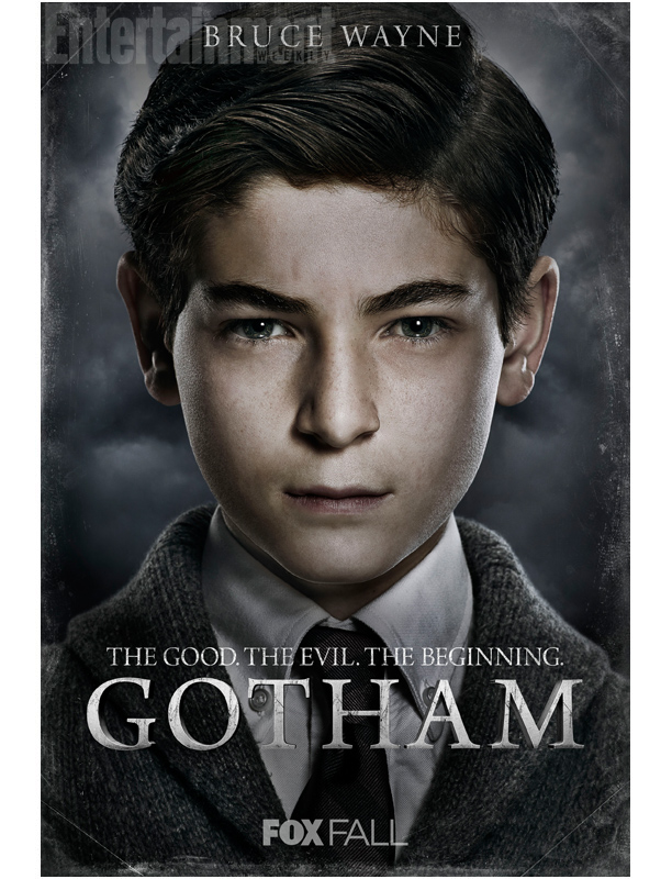 Bruce Wayne (David Mazouz): Newly orphaned with enormous wealth, a 12-year-old seeking a new purpose for his life after witnessing his parent’s murder.