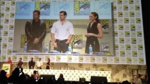The stars of Batman v Superman: Dawn of Justice at the Warner Bros panel in Hall H of San Diego Comic Con