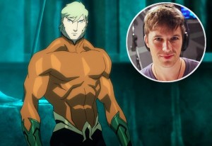 Aquaman and his voice actor, Matt Lanter