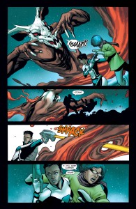 One of the more dynamic pages. The art is wonky, it's both appealing and yet not.