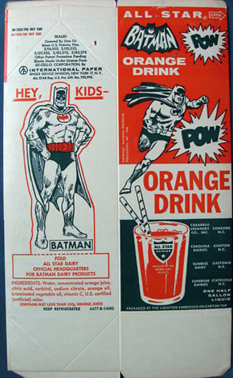 Orange drink carton