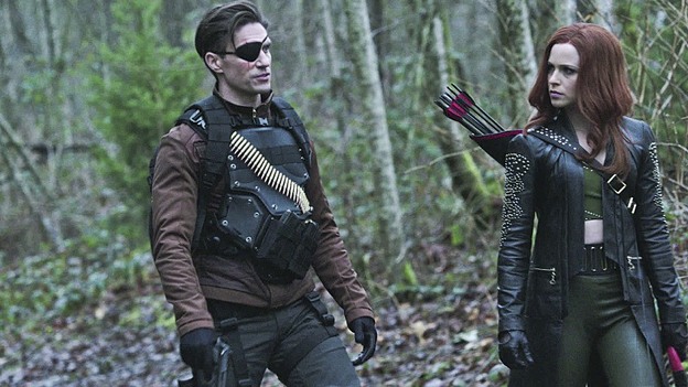 Arrow--"Suicidal Tendencies"--Image AR317A_0021b--Pictured (L-R): Michael Rowe as Floyd Lawton/Deadshot, and Amy Gumenick as Cupid--Photo: The CW--é 2015 The CW Network, LLC. All rights reserved.