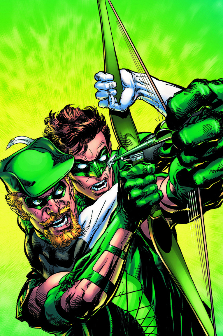 Green Arrow, as a homage to the classic Green Lantern/Green Arrow series
