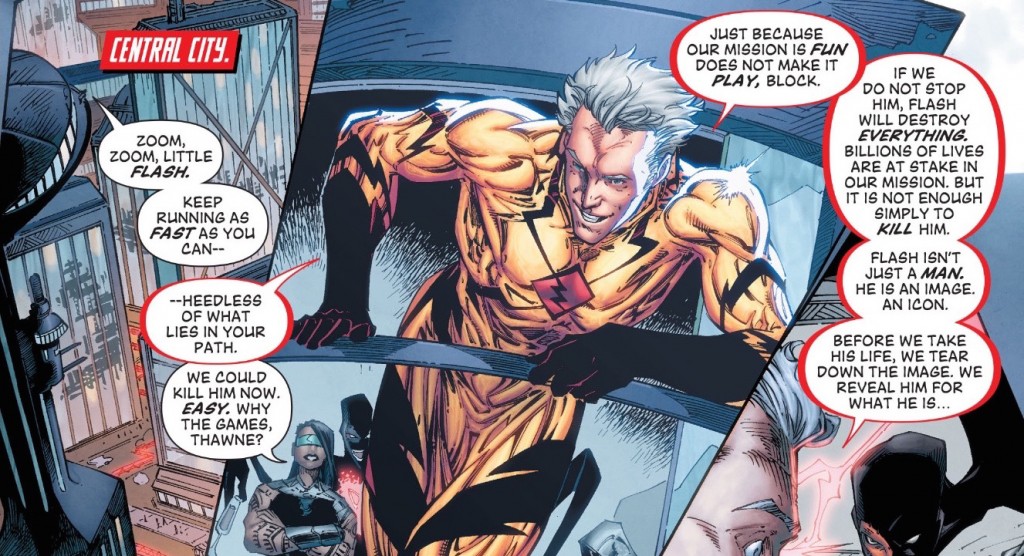 Professor Zoom has plans to destroy the Flash once and for all...and it includes a little "family history". First strike in issue #43!