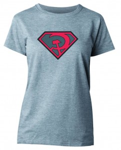 SUPERMAN RED SUN SYMBOL WOMENS T/S MED $18.95