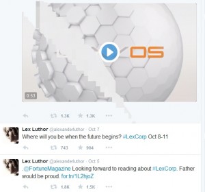 Lex Luthor tweets!