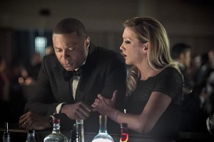 Arrow -- "Brotherhood" -- Image AR407B_172b.jpg -- Pictured: David Ramsey as John Diggle and Katie Cassidy as Laurel Lance -- Photo: Cate Cameron/The CW -- é 2015 The CW Network, LLC. All Rights Reserved.