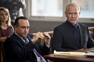 Arrow -- "Broken Hearts" -- Image AR416b_0235b.jpg -- Pictured (L-R) Jason Schombing as Ken Fitzmartin and Neal McDonough as Damien Darhk -- Photo: Diyah Pera /The CW -- é 2016 The CW Network, LLC. All Rights Reserved.