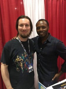 Yours truly with Malcolm Goodwin.