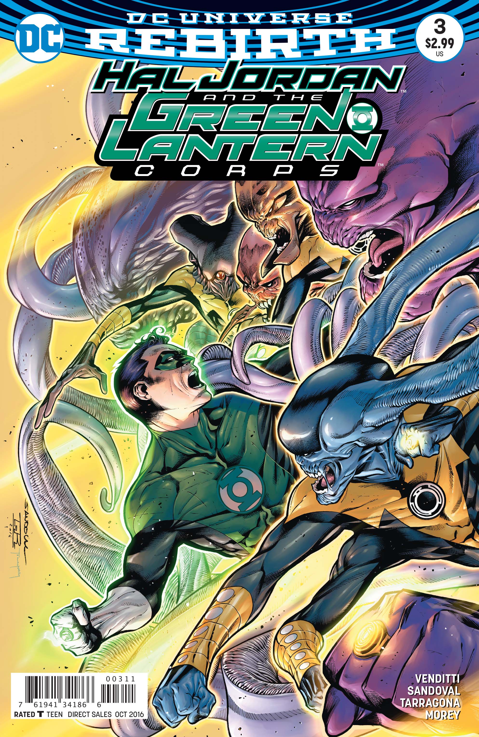 Images from Hal Jordan and the Green Lantern Corps #3. Courtesy of DC Comics.