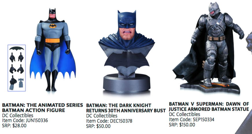 Images from the Batman Day 2016 Selling Guide. Property of DC Comics.