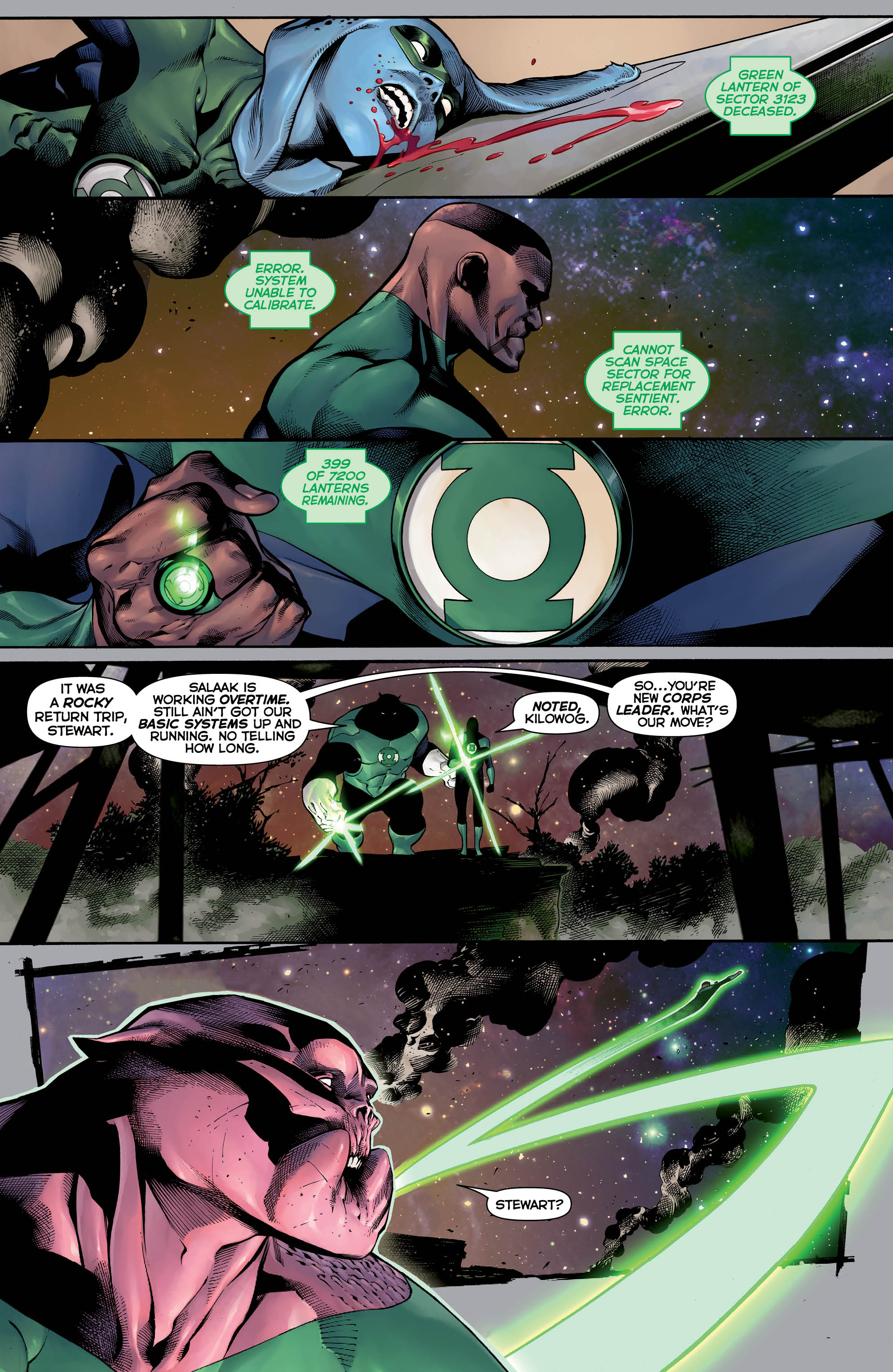 Images from Hal Jordan and the Green Lantern Corps #2 from DC Comics.