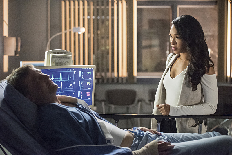 The Flash -- "Magenta" -- Image: FLA303a_0117b.jpg -- Pictured (L-R): Peter Flemming as John Kane and Candice Patton as Iris West -- Photo: Dean Buscher/The CW -- é 2016 The CW Network, LLC. All rights reserved.