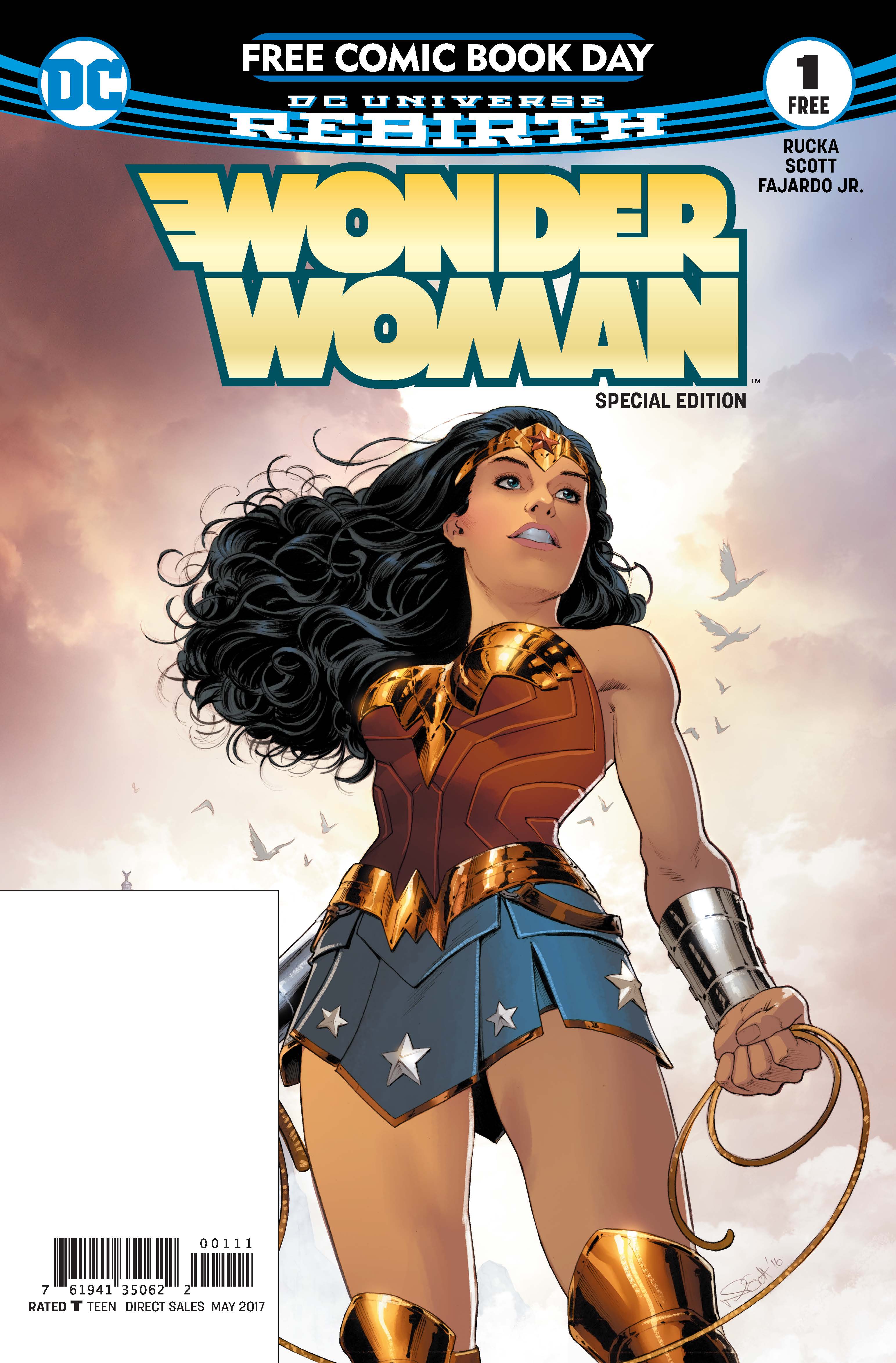 WONDER WOMAN FCBD SPECIAL EDITION #1 (written by New York Times Best Selling writer Greg Rucka and illustrated by Nicola Scott)