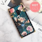 Floral Printed Phone Case With Phone Holder for Samsung