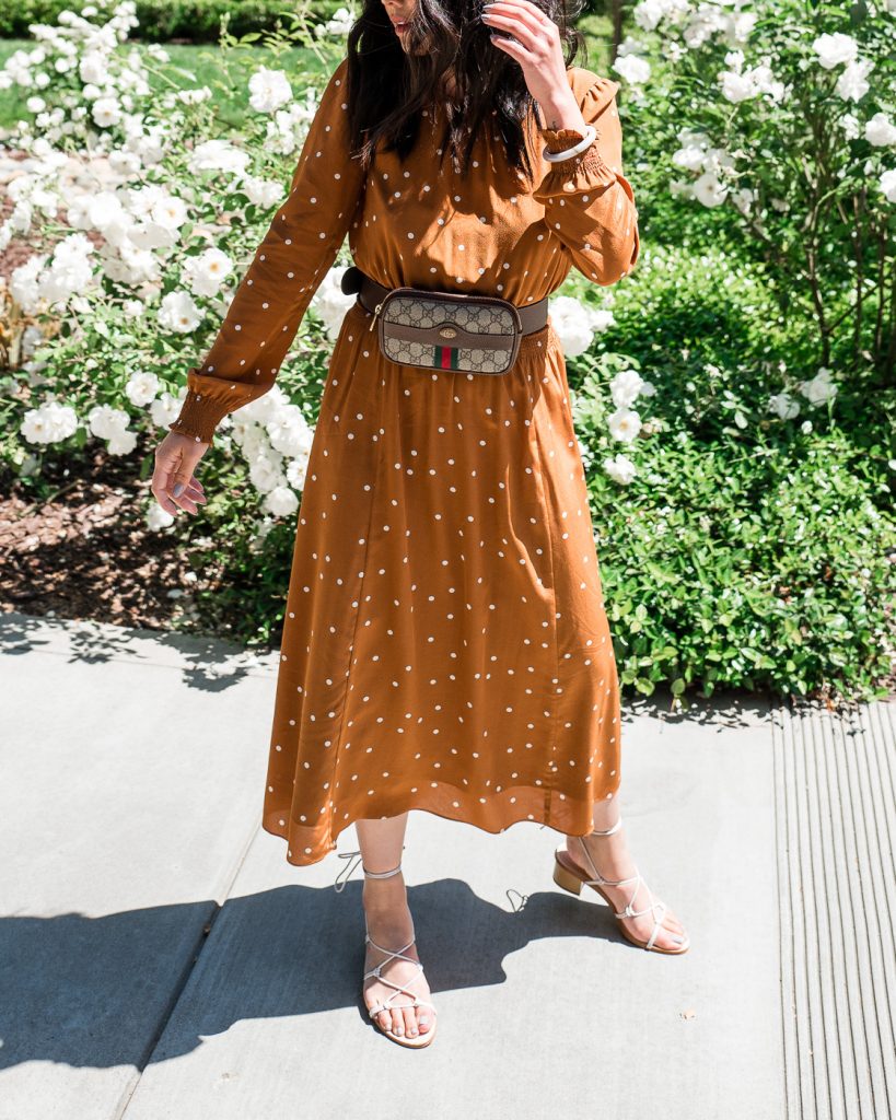 sezane polka dot dress
