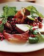 Serrano Ham and Arugula Salad with Pomegranate Salsa