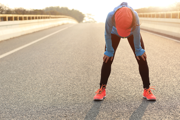 Photo of tired athlete