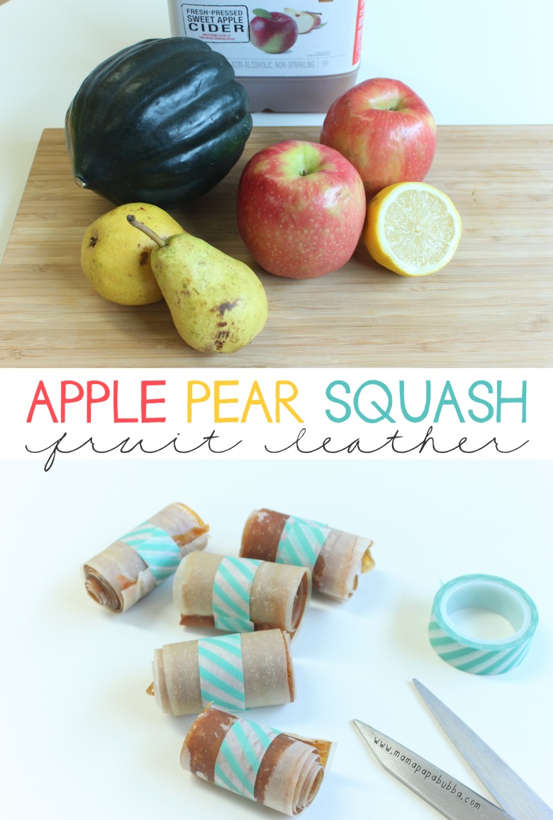 Homemade Apple Pear Squash Fruit Leather Mama.Papa.Bubba.