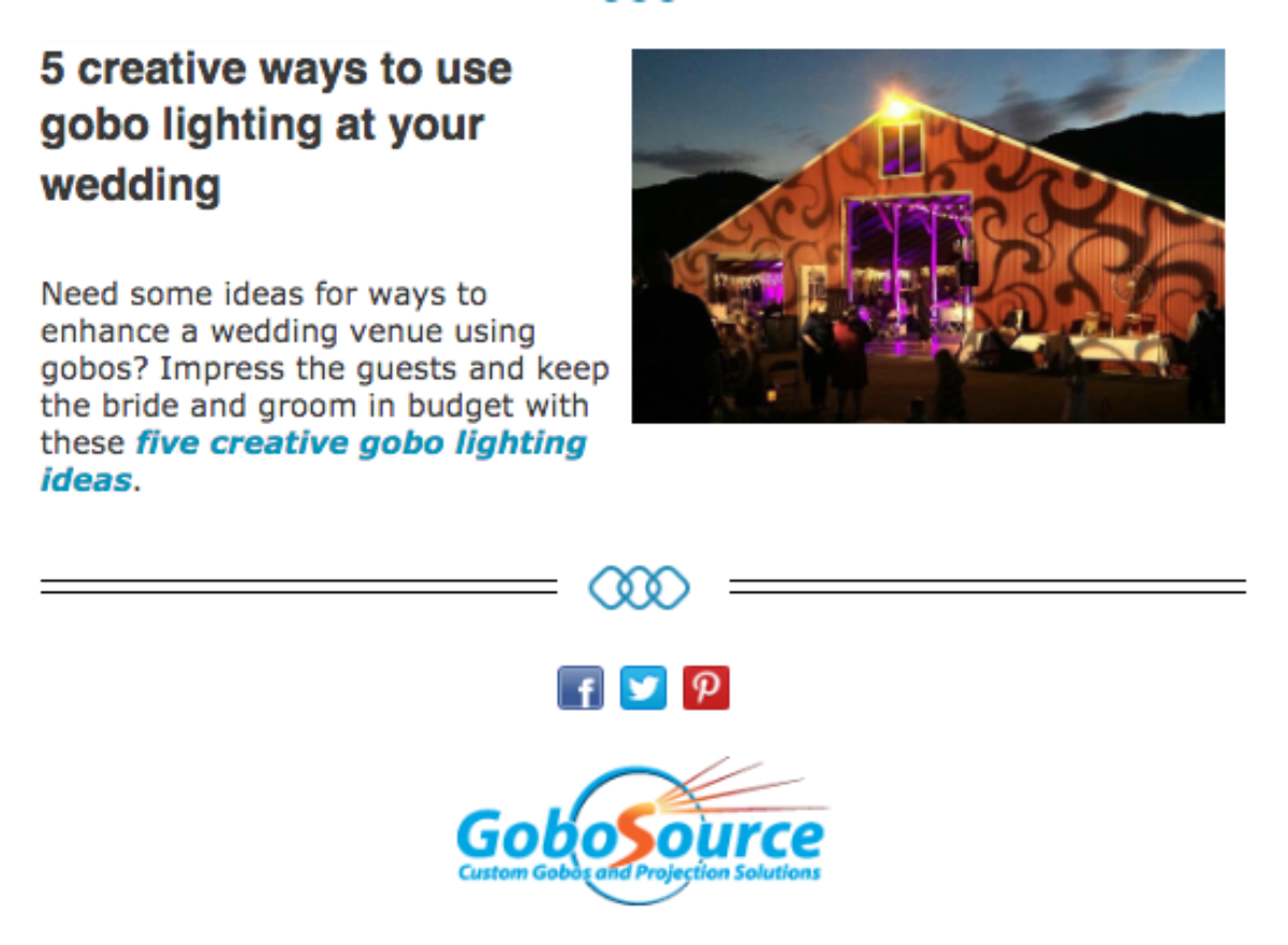 Excerpt from an e-newsletter.