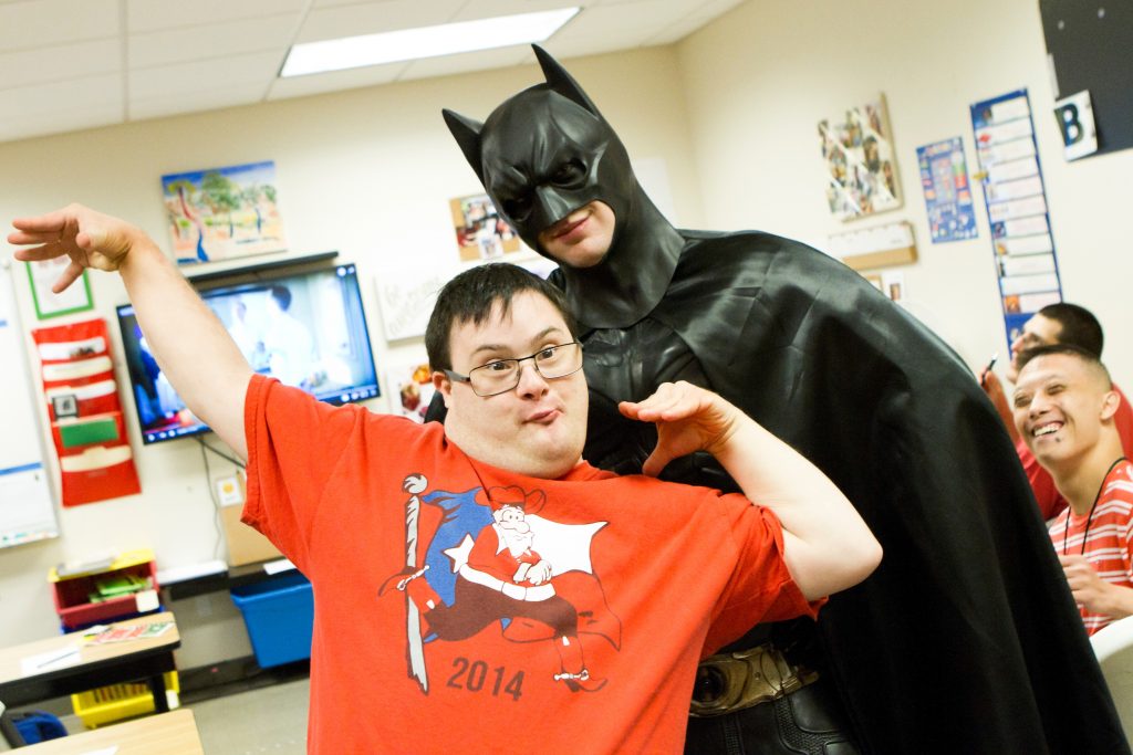 Batman poses with a local HIPster batman-poses-with-hipster