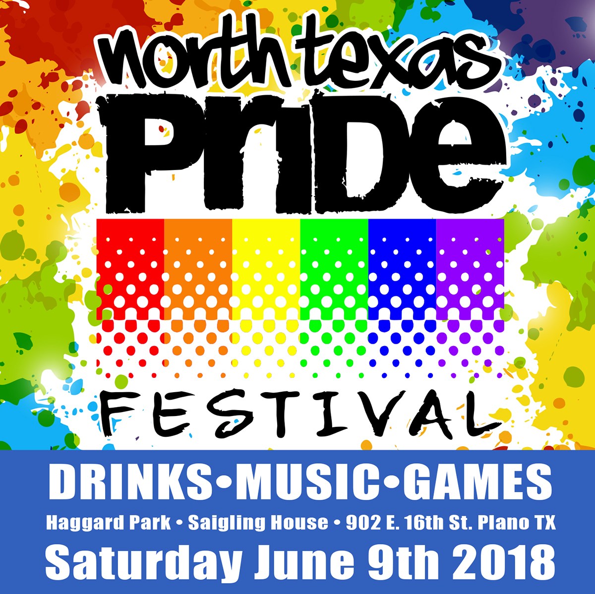North Texas Pride Festival, North Texas Pride Foundation, Plano, Historic Downtown Plano, Haggard Park, Saigling House