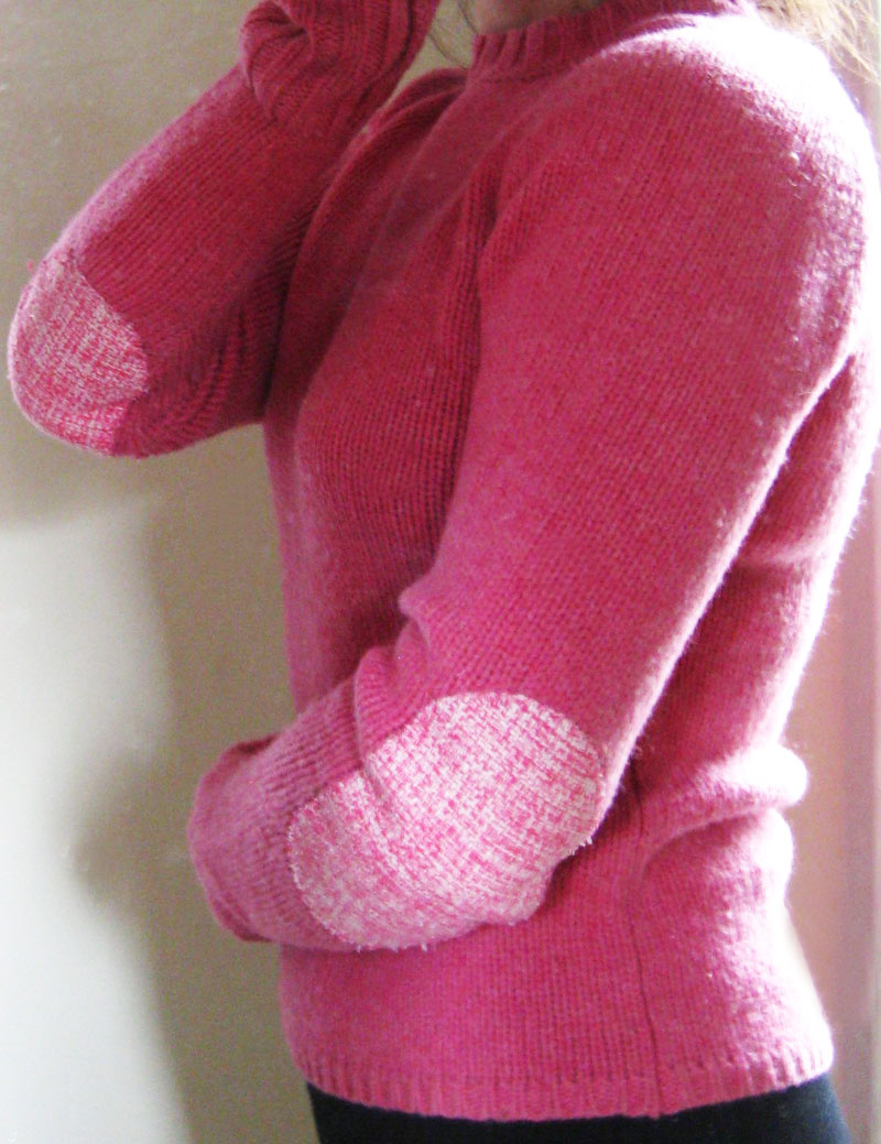 DIY Basics How to Add Trendy Elbow Patches to Boring Sweaters Brit + Co