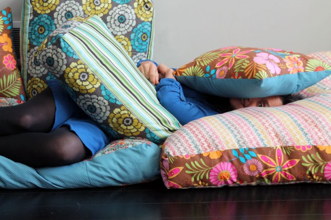 How to Create Your Own Colorful Jumbo Floor Pillows Brit + Co