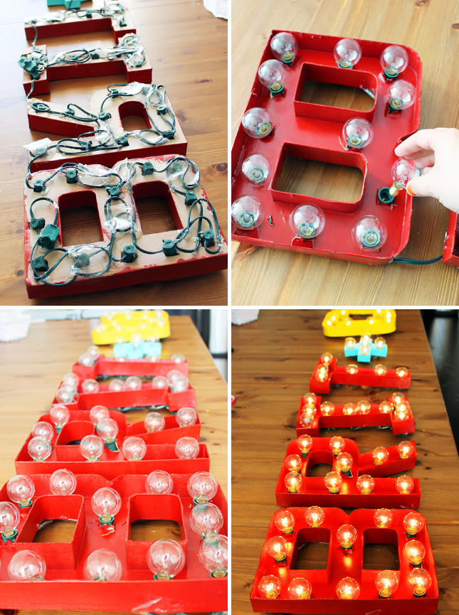 Flashing Lights! How to Make Your Own Vintage Marquee Brit + Co