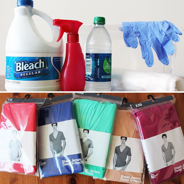 How to Use Bleach to Make Your Own Custom TShirts Brit + Co
