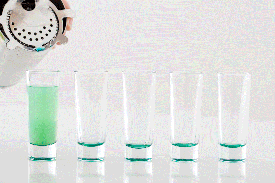 Meet Your New Party Trick 1 Shaker, 5 Different Shots Brit + Co
