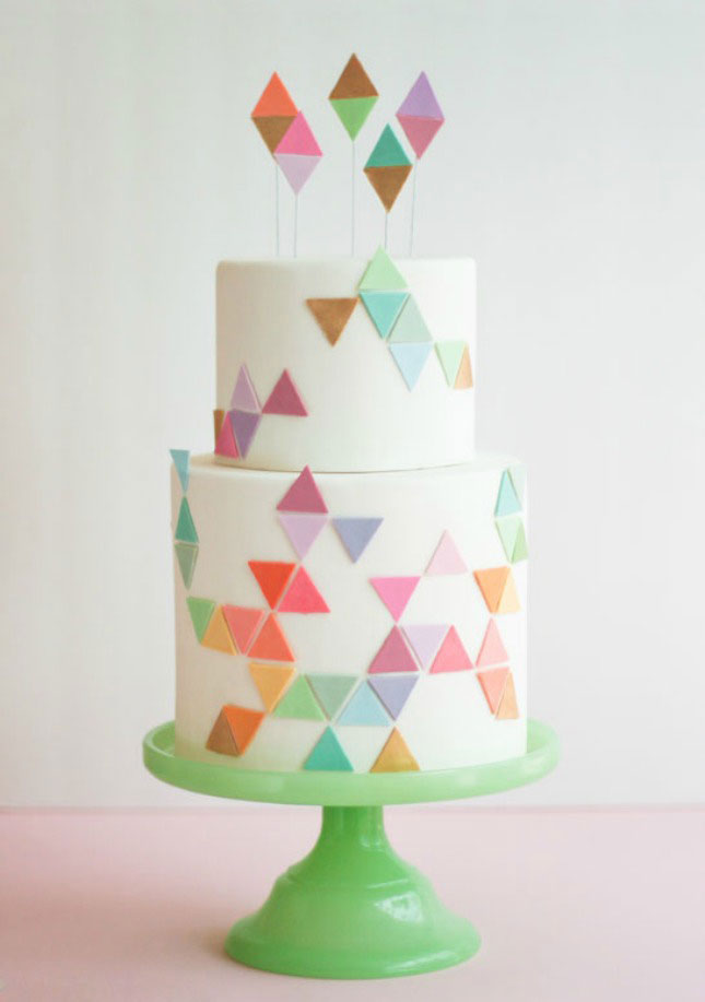 21 Geometric Cakes for Your Modern Wedding Brit + Co