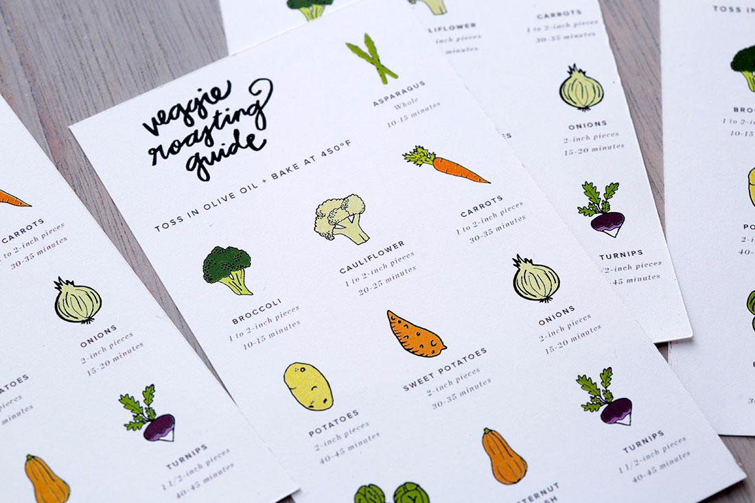 the ultimate guide to roasting veggies free printable ultimate roasting chart