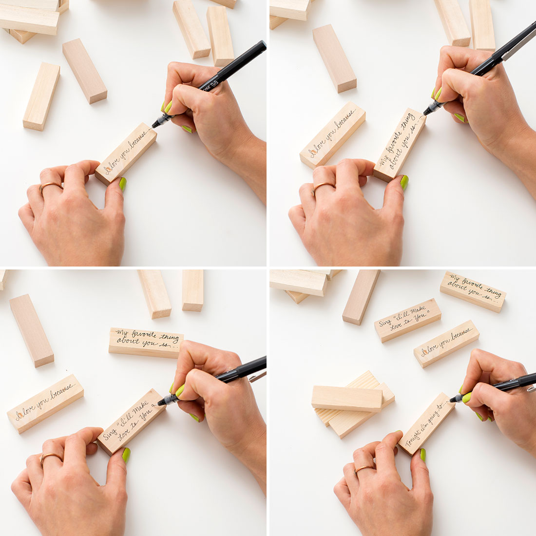 Spice Up Your Valentine’s Day With DIY Date Night Jenga | Brit + Co