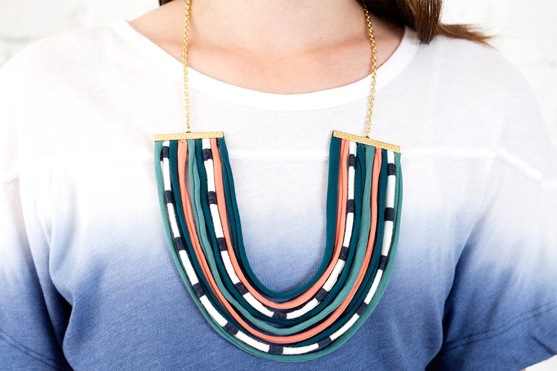 How to Turn Old TShirts into a Statement Necklace Brit + Co