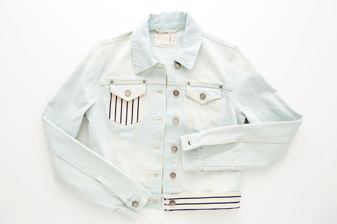 How to Upgrade Your Old Jean Jacket With Fabric Brit + Co