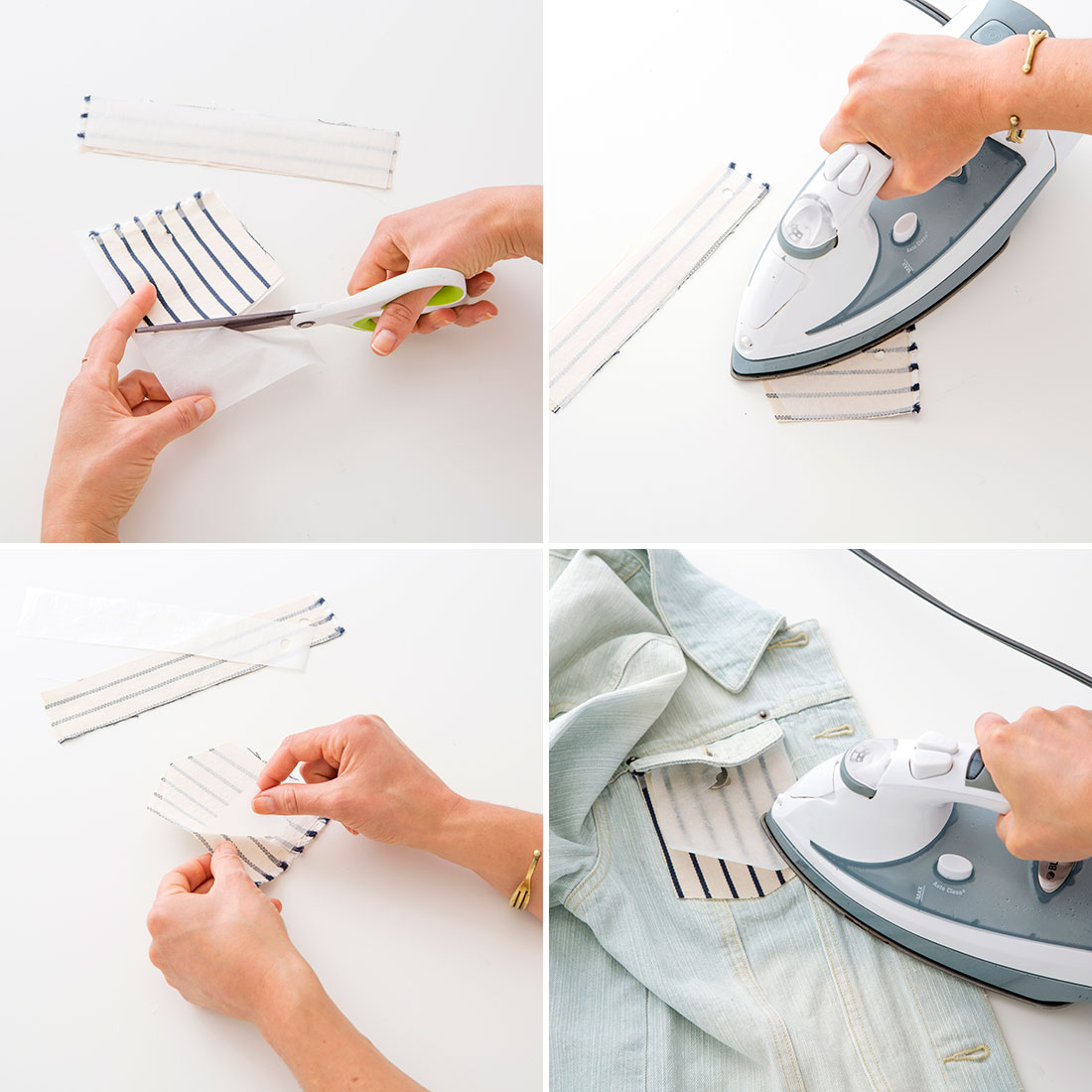 How to Upgrade Your Old Jean Jacket With Fabric Brit + Co