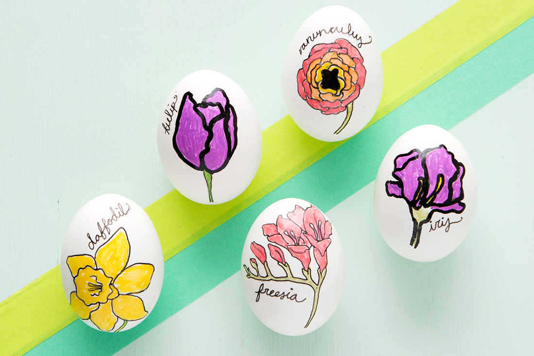 Make These Floral Easter Eggs in 5 Easy Steps Brit + Co