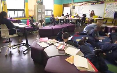 Photo of classroom with creative furniture and design