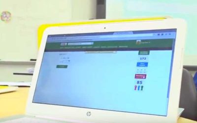 Photo closeup of laptop screen showing mastery data