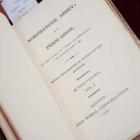 photo of a first-edition volume of Jane Austen's Northanger Abbey and Persuasion